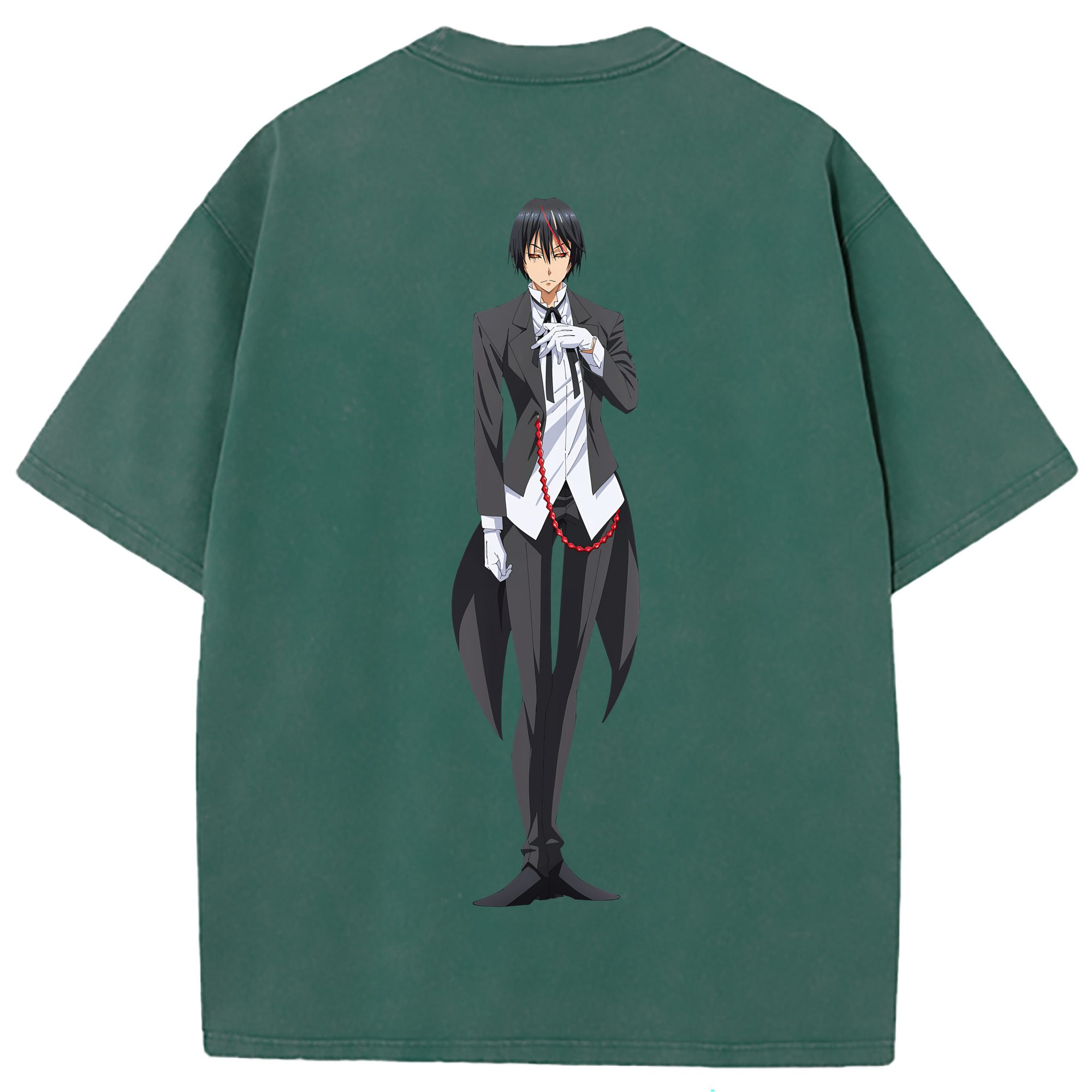 （画像用） 転スラ Regarding Reincarnated to Slime 綿100% ヴィンテージ風 半袖Tシャツ（背面プリント）